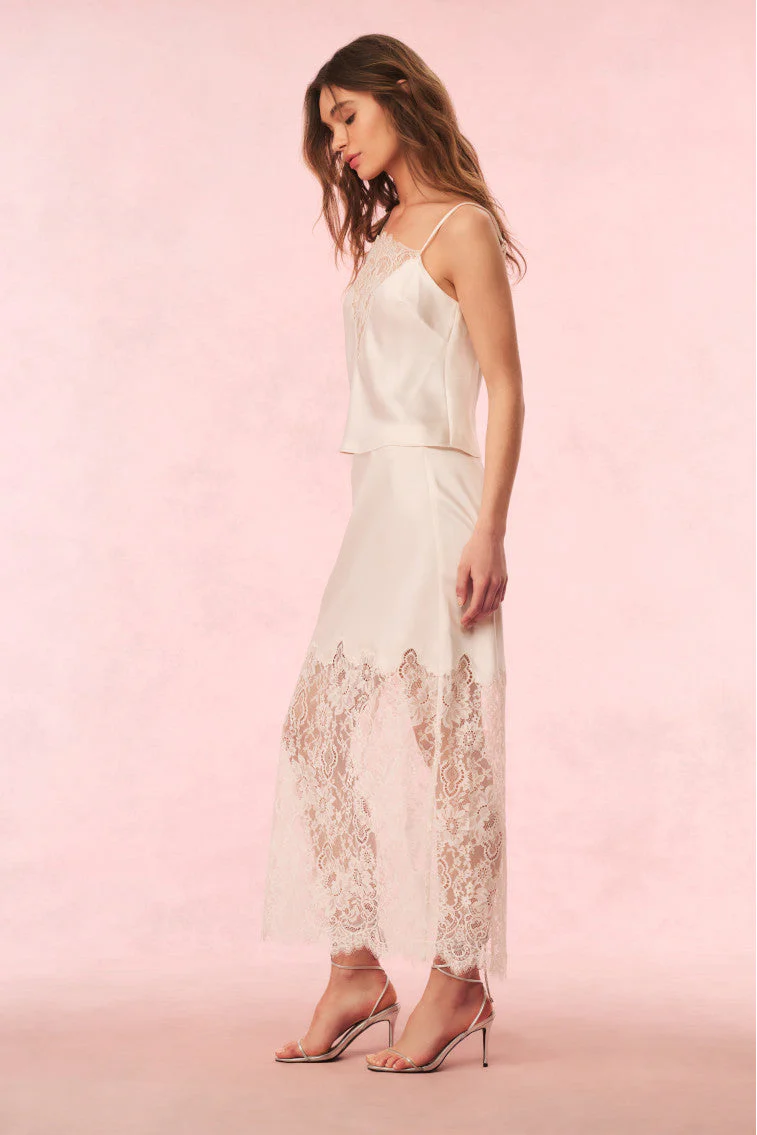 Constantina Satin Lace Cami Top