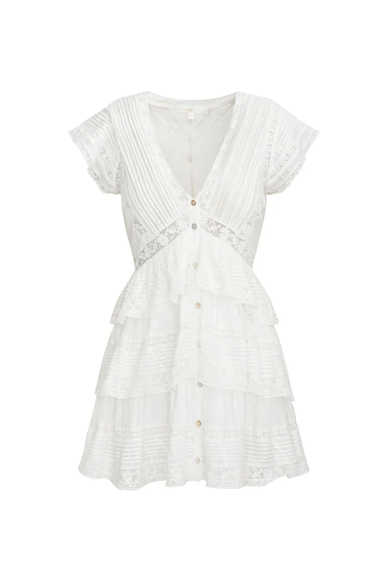 Binselle Flutter Sleeve Mini Dress