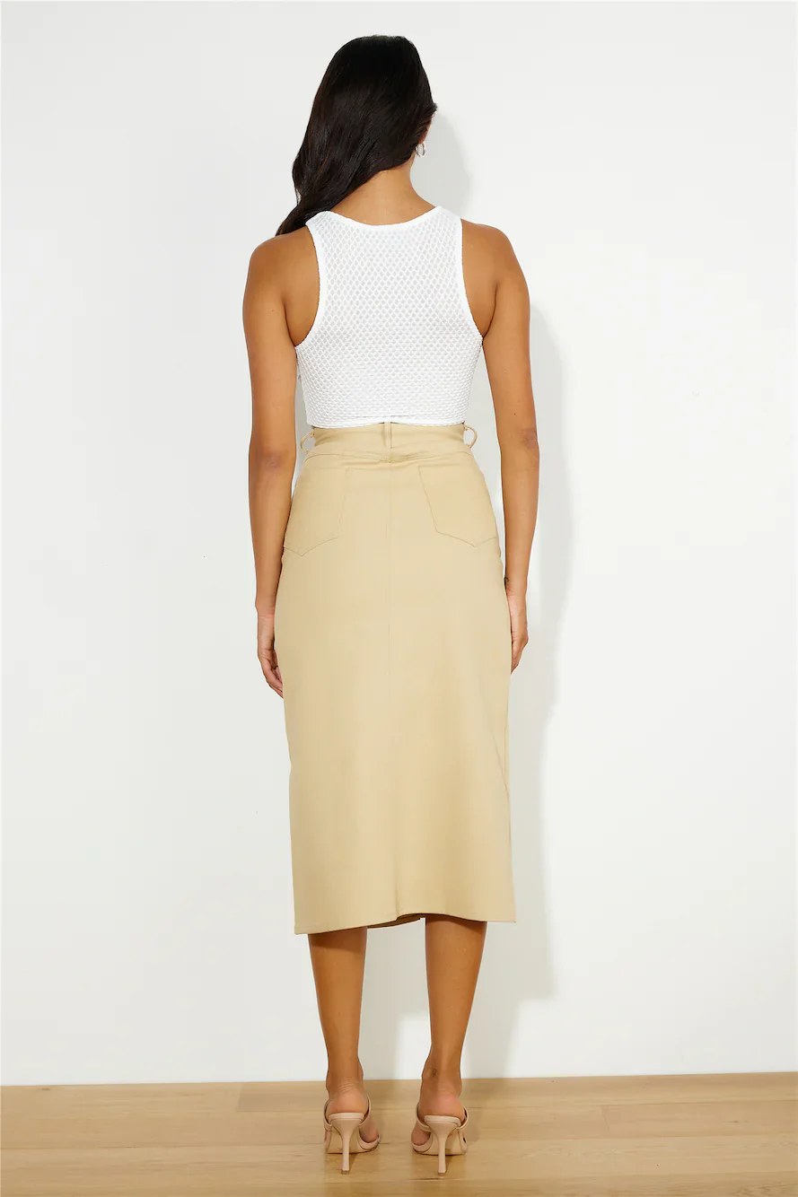 Influencer Look Midi Skirt Tan