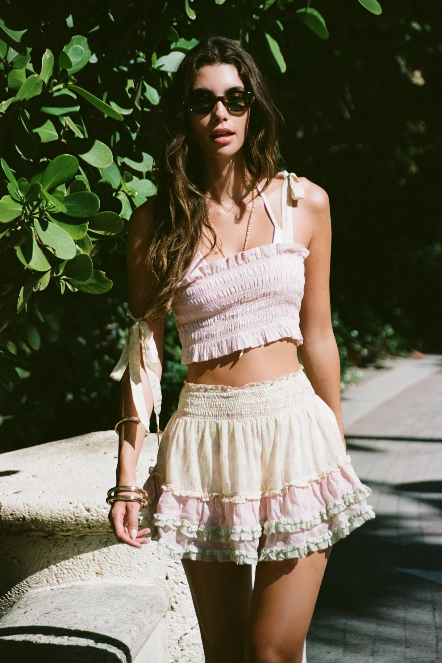 Corbin Cotton Mixed Print Top