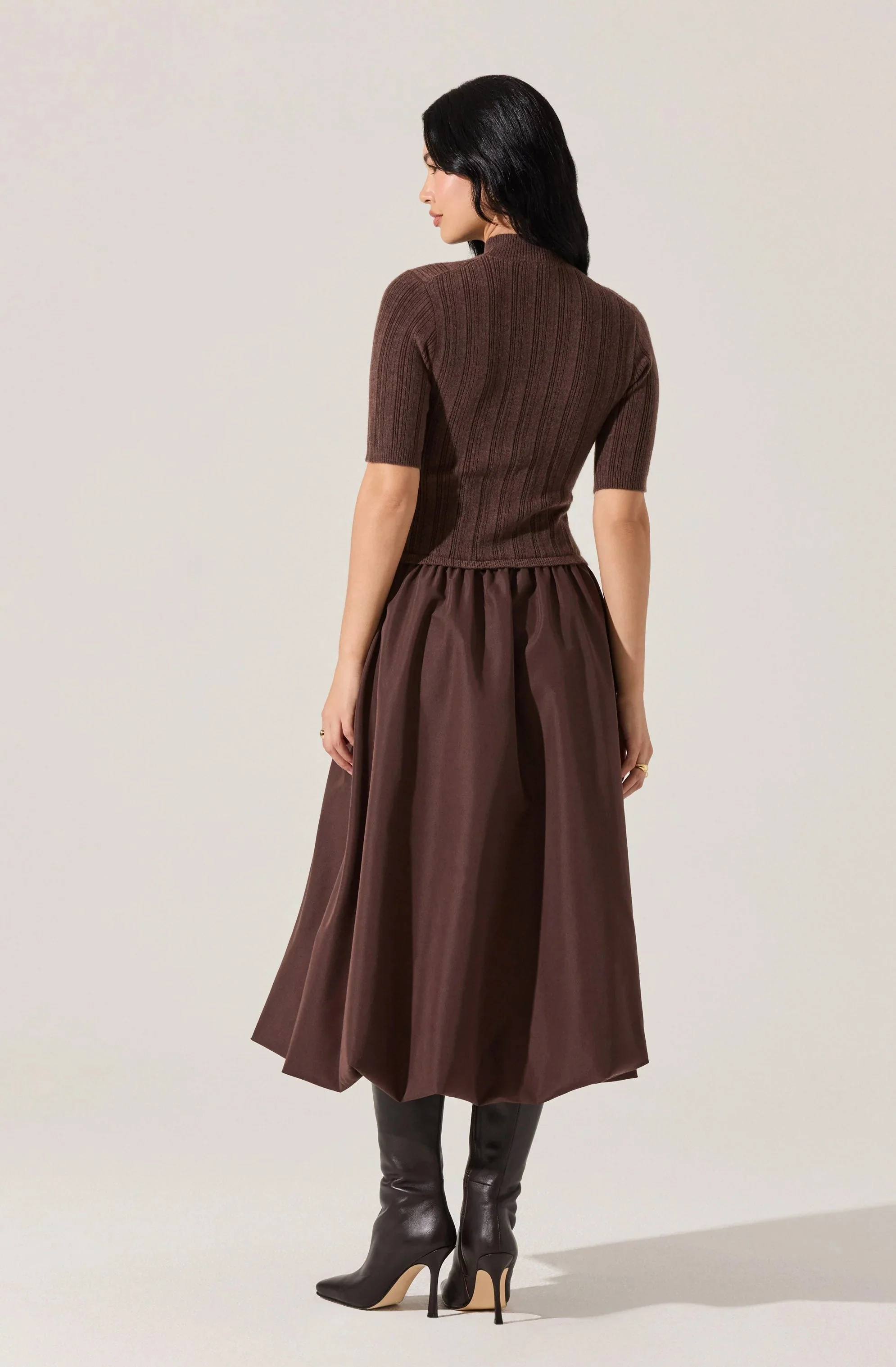 Caerlion Contrast Knit Midi Dress
