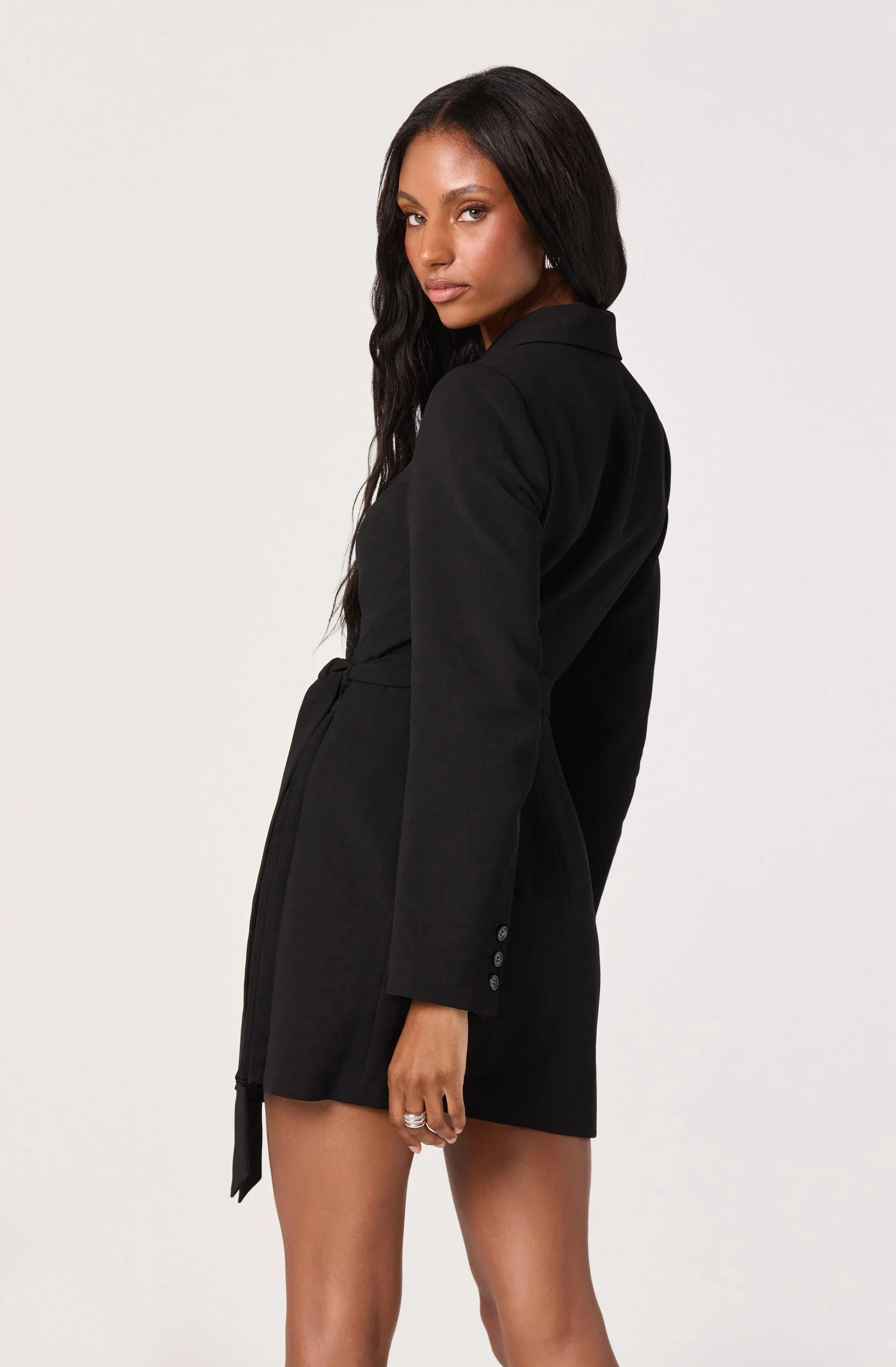 Kesari Pleated Blazer Wrap Dress