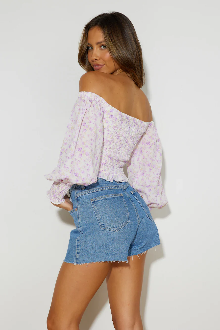 Island Escape Crop Top Purple