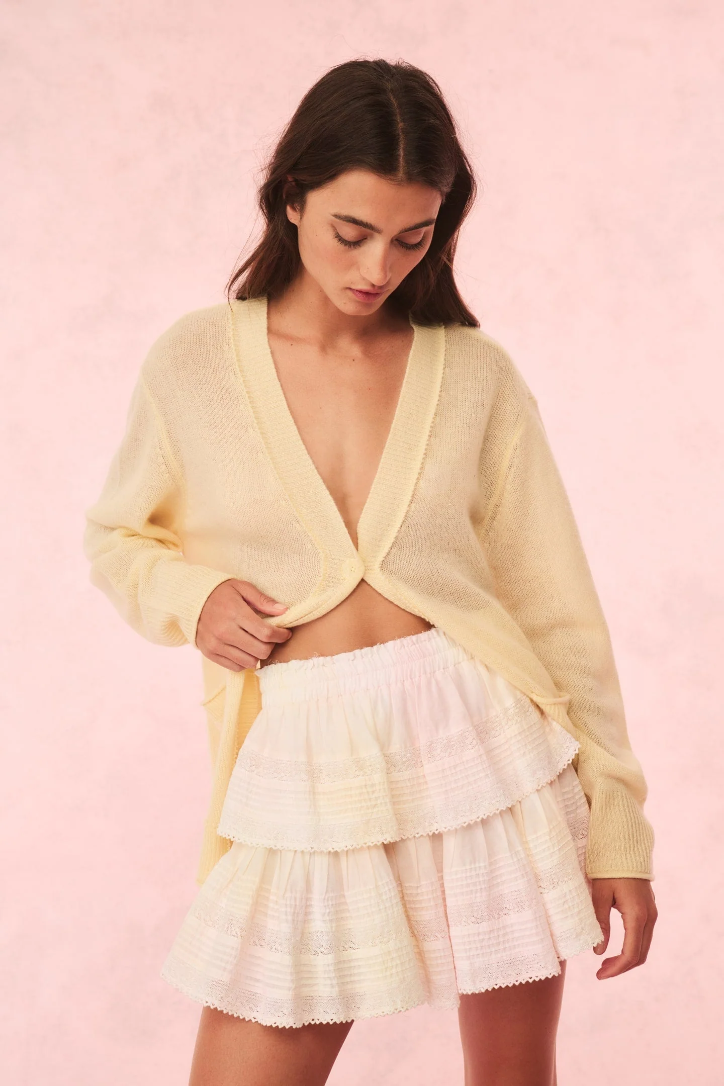 Ruffle Mini Tie-Dye Skirt