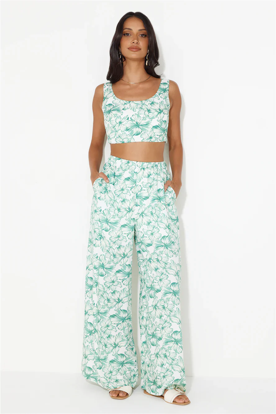 Island Tree Breeze Crop Top Green