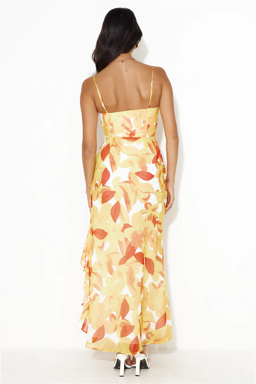 Hawaii Dream Maxi Dress Yellow