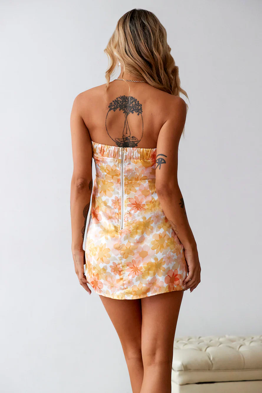 It's Heating Up Mini Dress Yellow