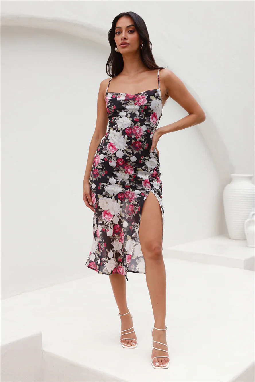 Join Together Midi Dress Black