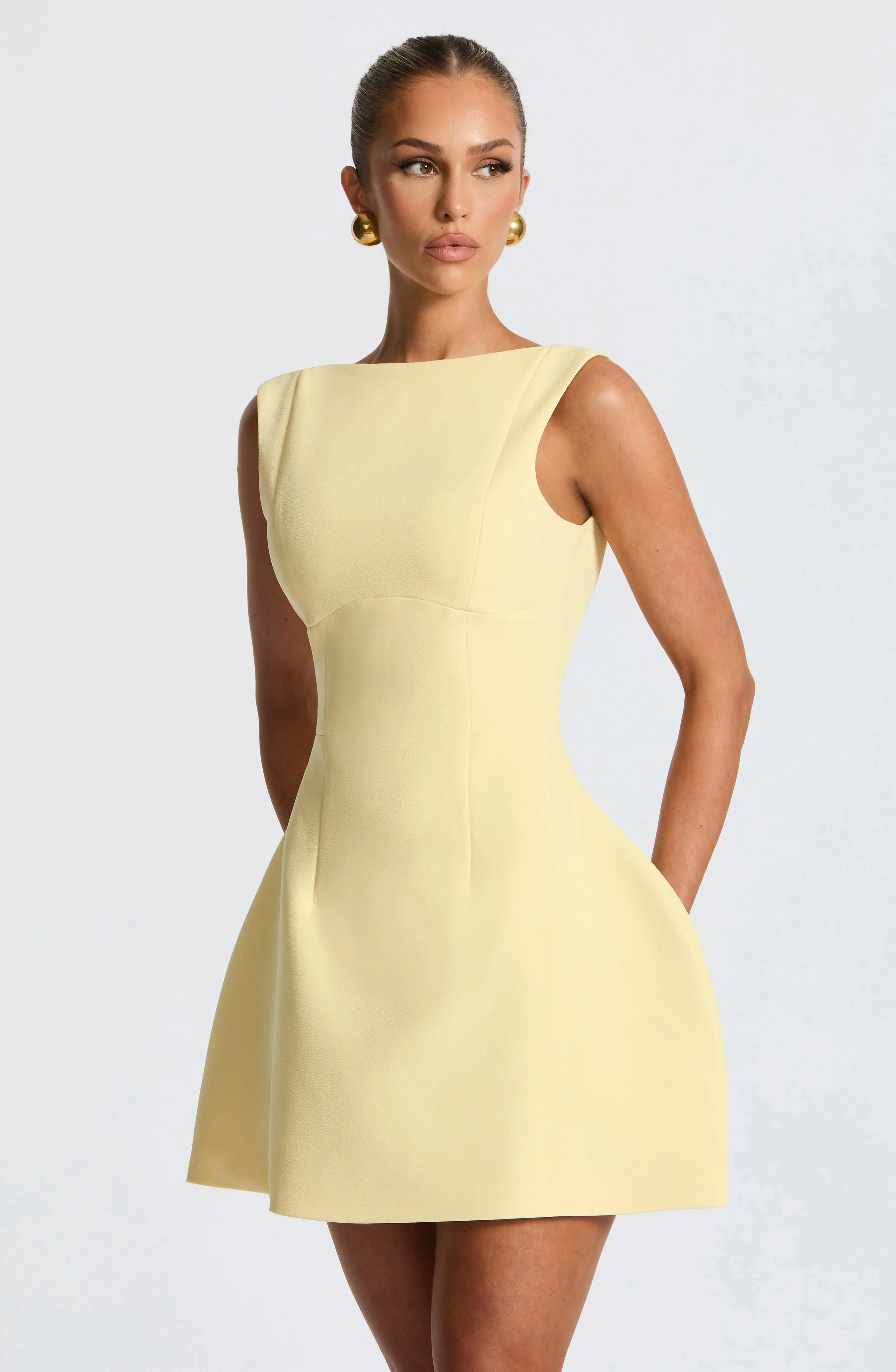 Alana Mini Dress - Lemon