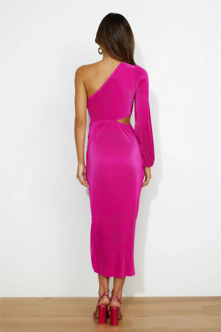 Honey Lover Midi Dress Hot Pink
