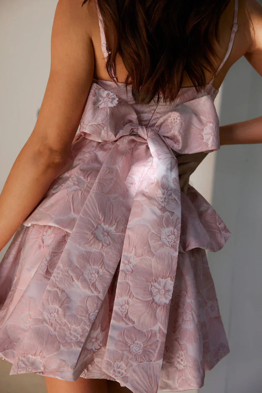 Jasmine Blooms Mini Dress Pink