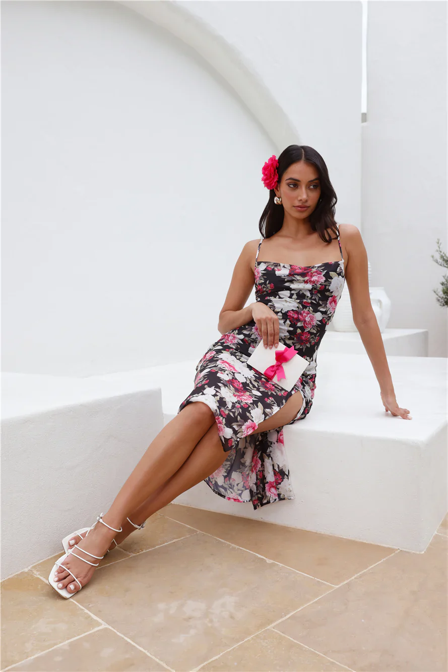 Join Together Midi Dress Black