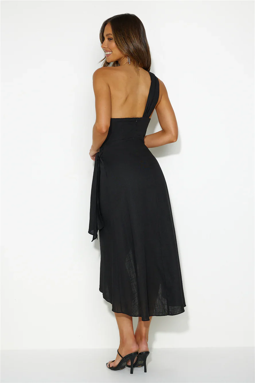 Holding On Midi Dress Black