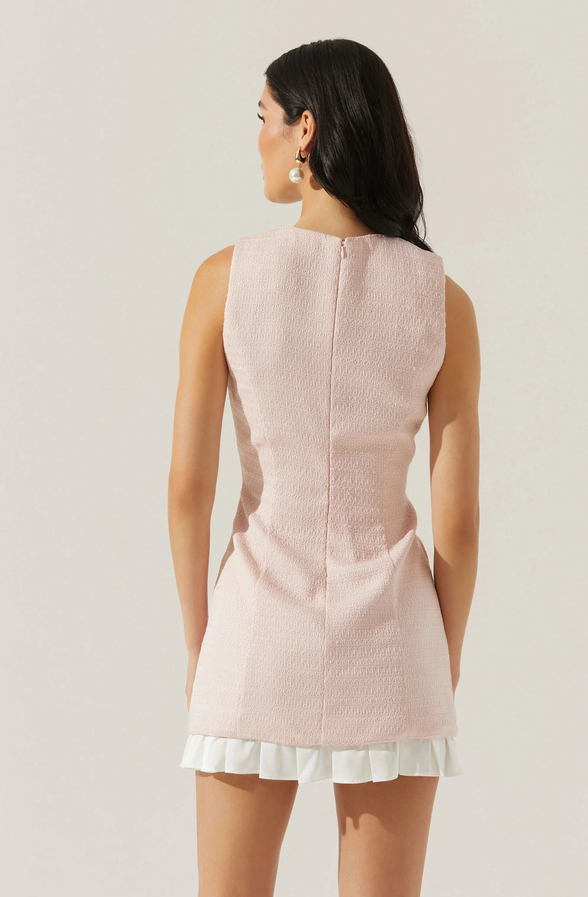 Sebrina Tweed Pleated Dress