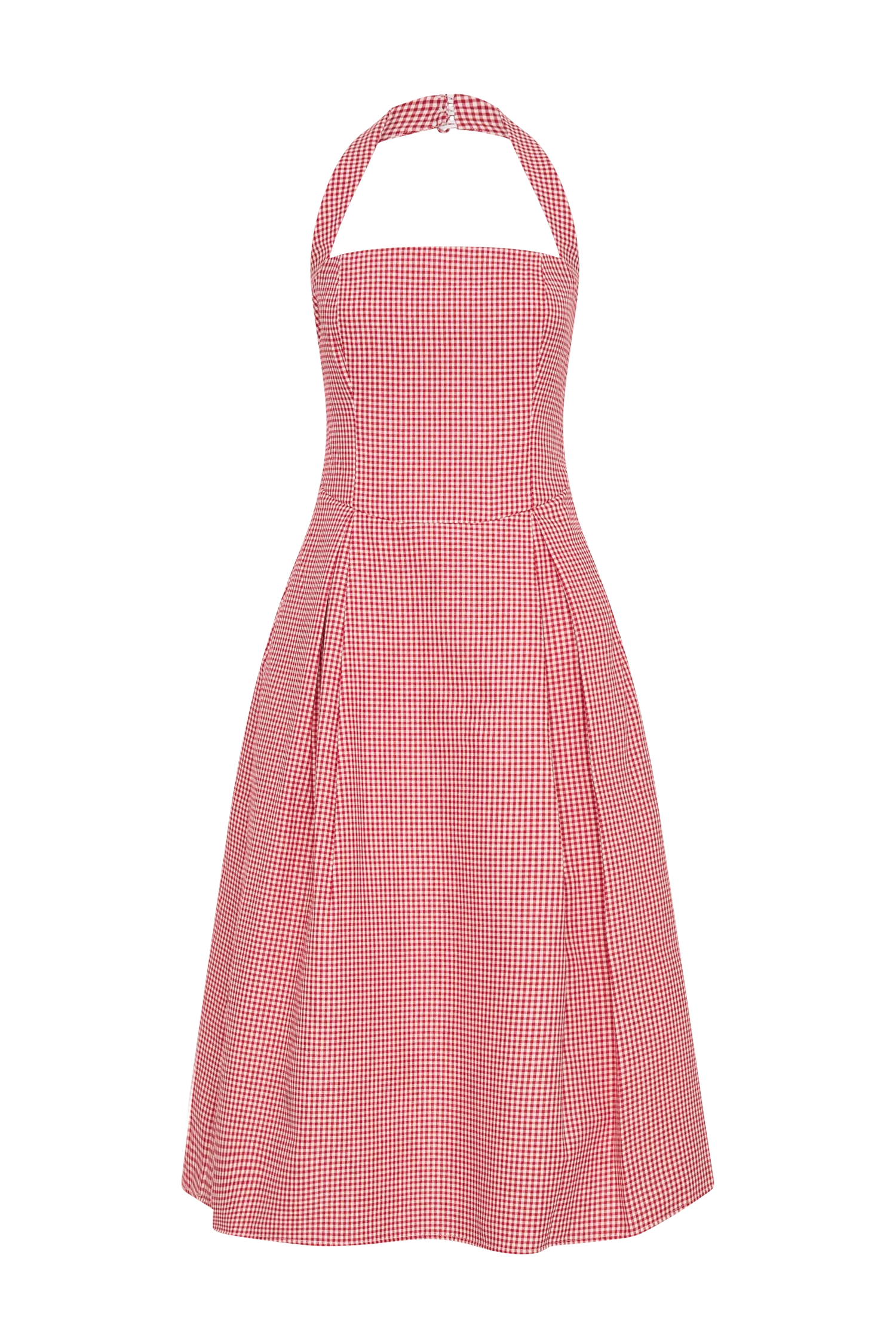 Juana Halter Midi Dress - Red Gingham