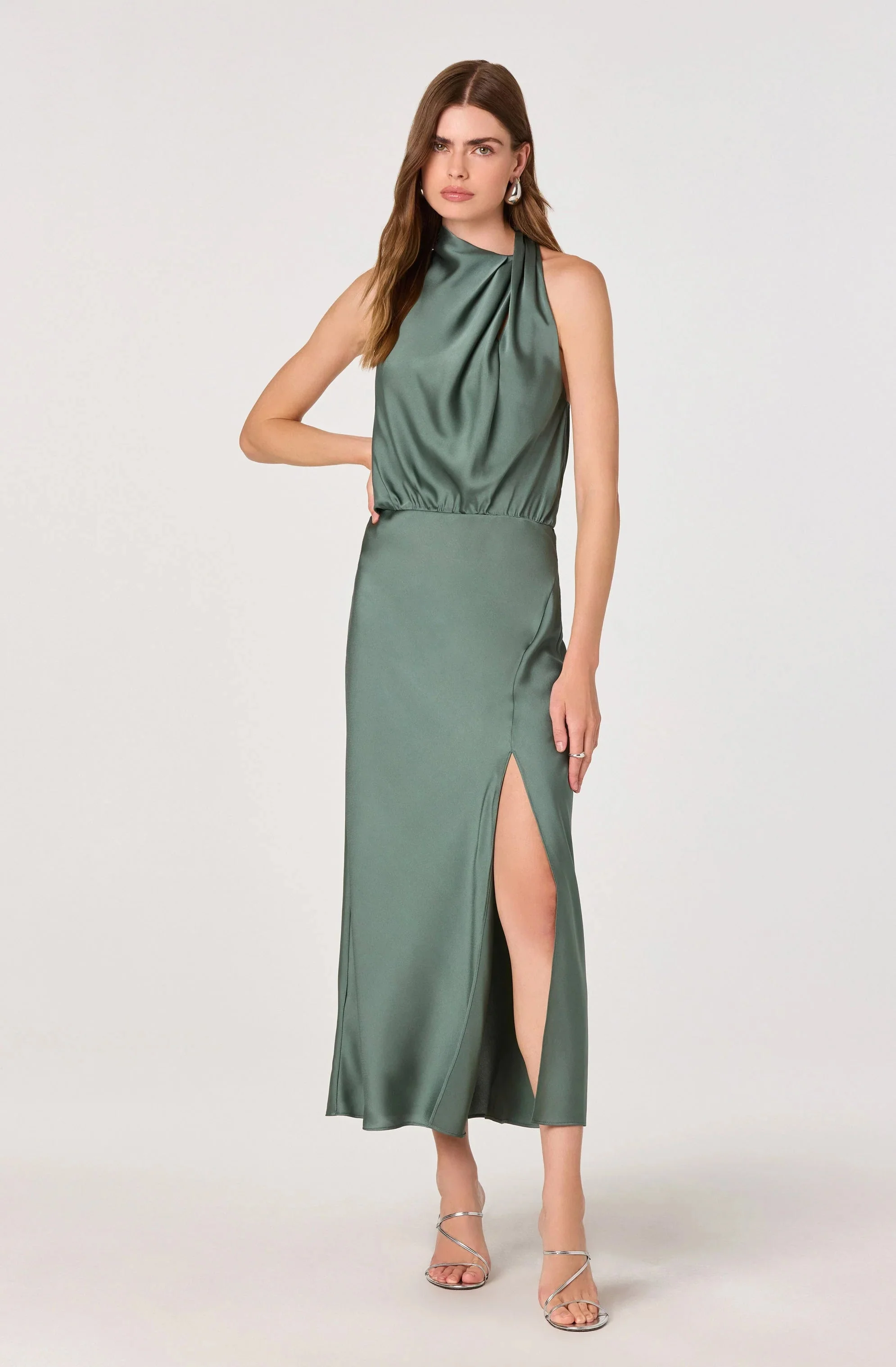Jelyn Satin Midi Dress