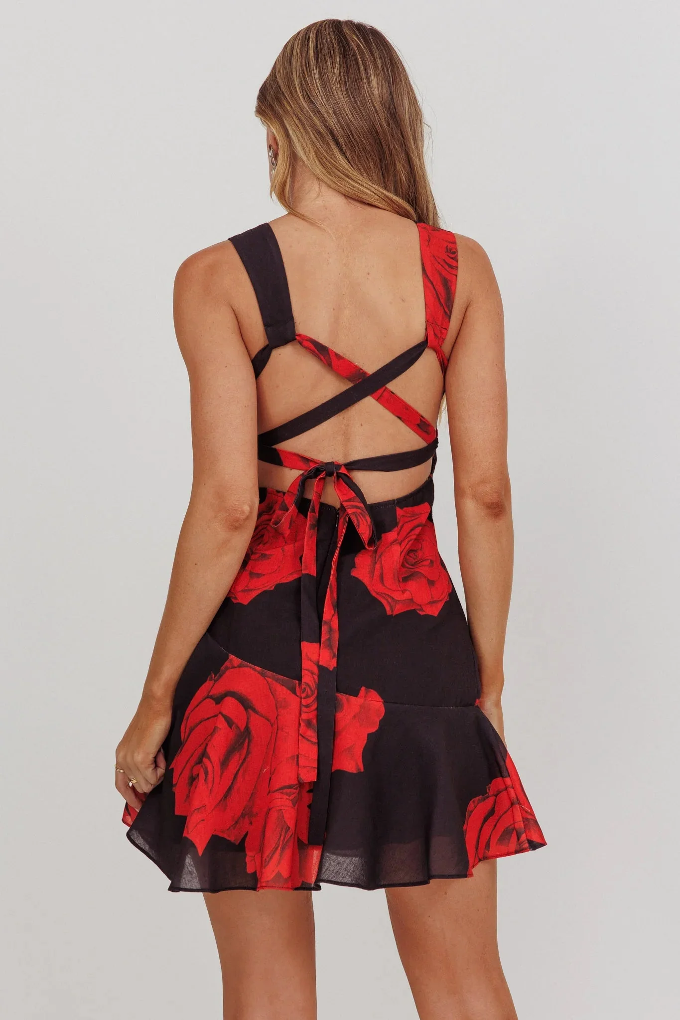 Like Me Open Back Mini Dress Rose