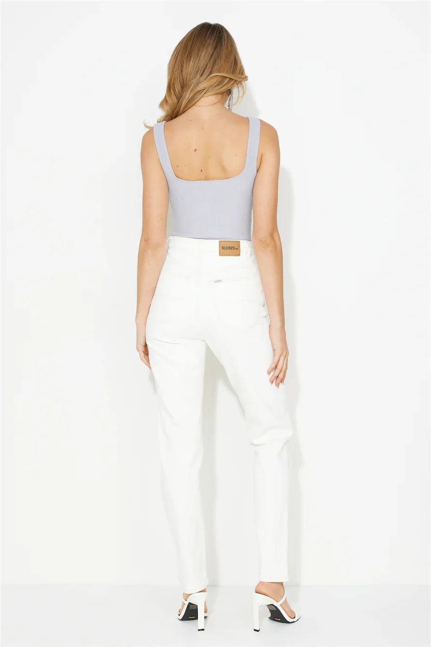 Let's Pair Ribbed Bodysuit Grey