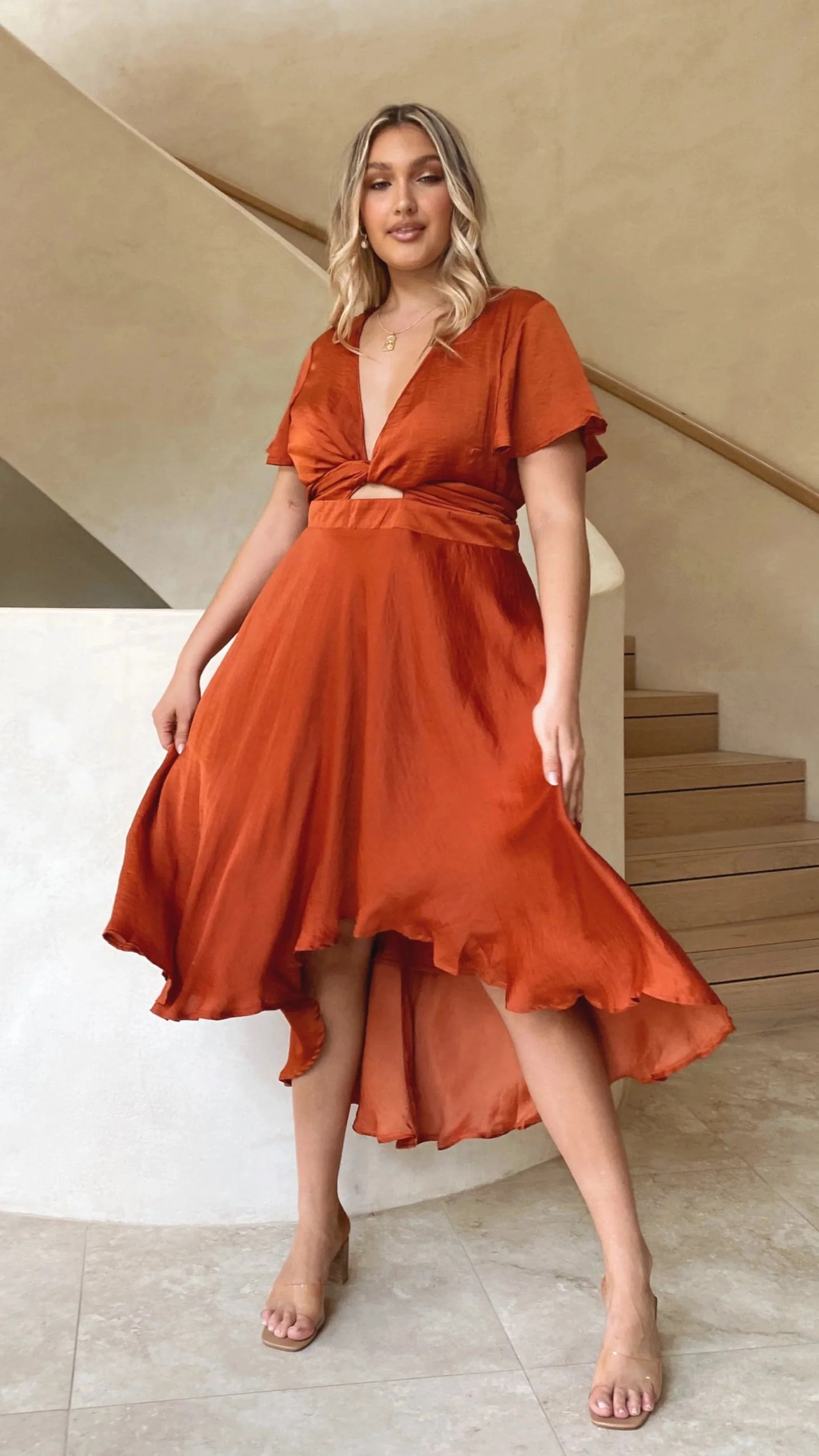 Sunny Daze Dress - Rust