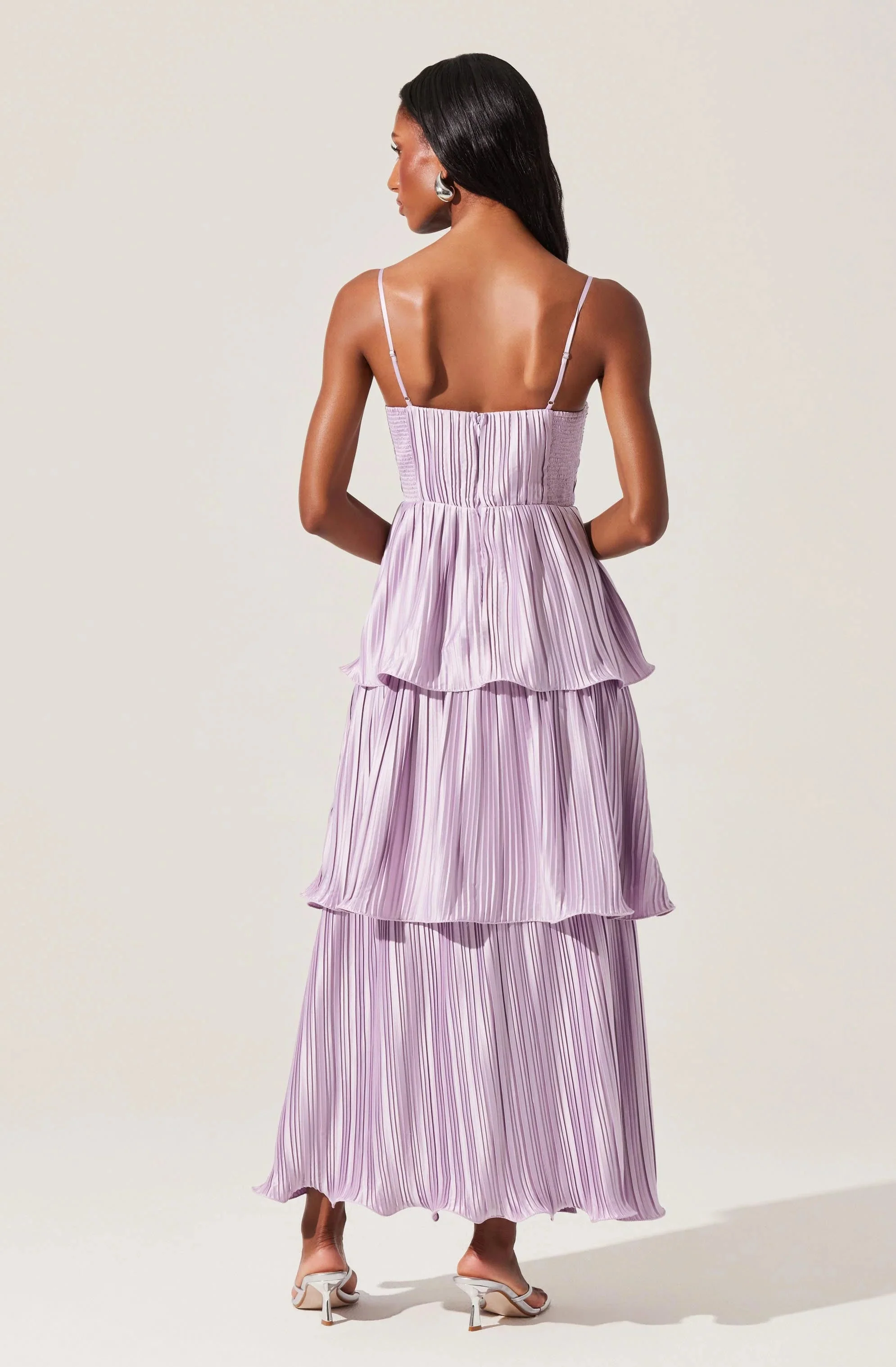 Lupin Pleated Tiered Maxi Dress