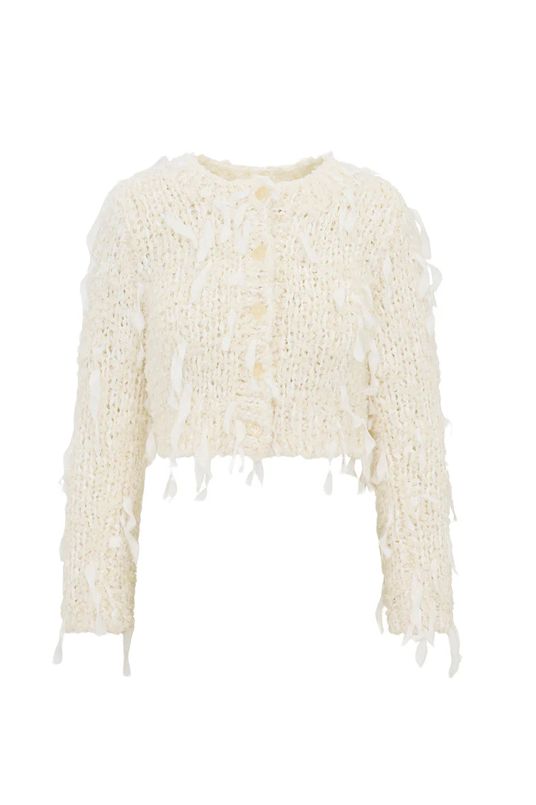 Carol Ribbon Bouclé Cardigan