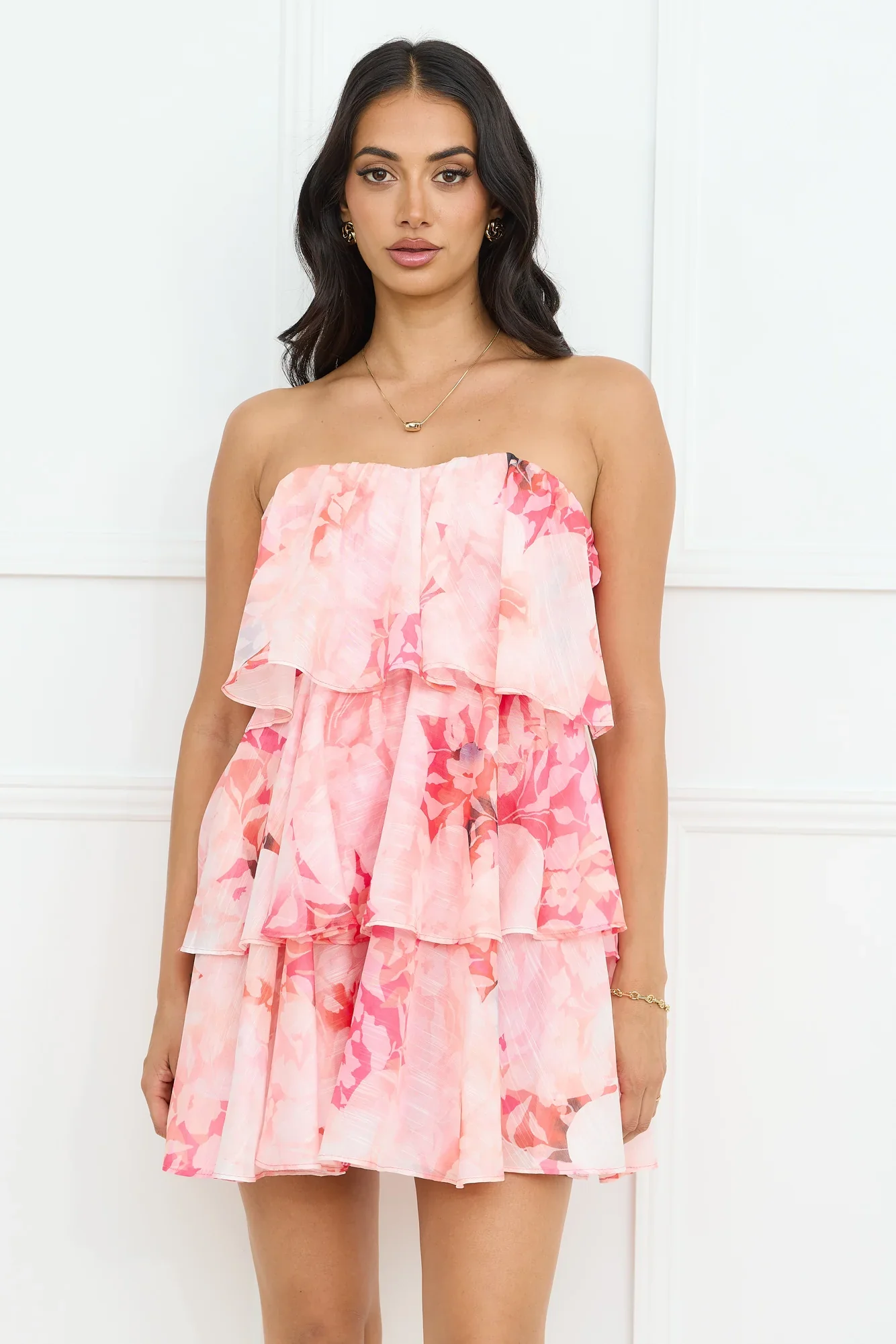 Icon In The Making Strapless Mini Dress Pink