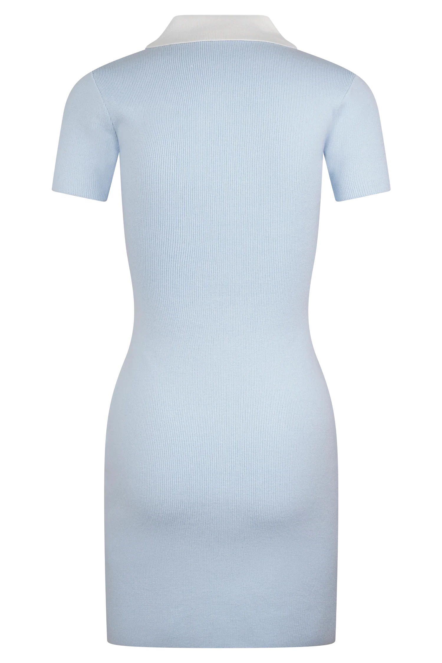 Seema Contrast Mini Dress - Light Blue/White