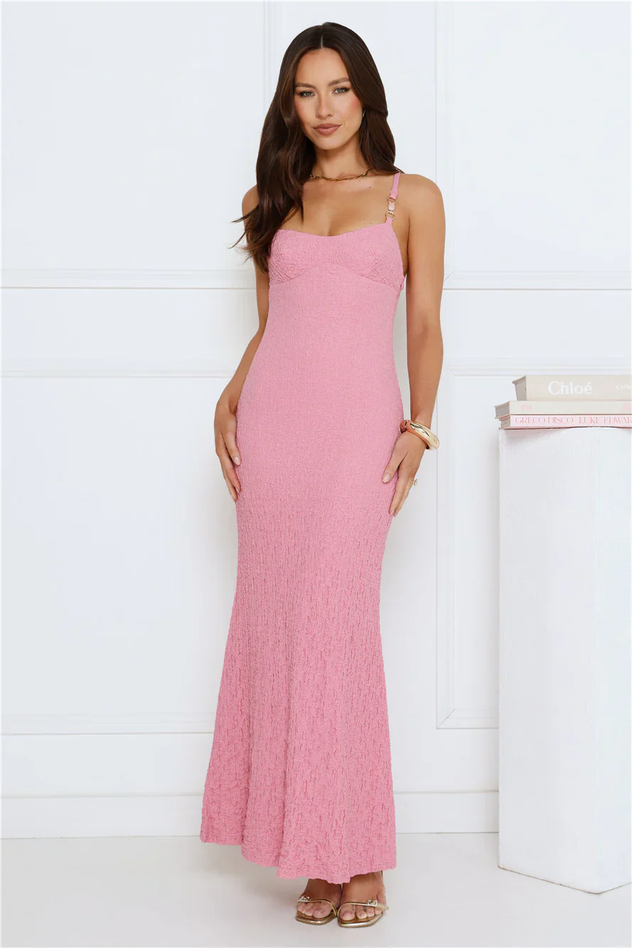 Late Night Lovers Maxi Dress Pink