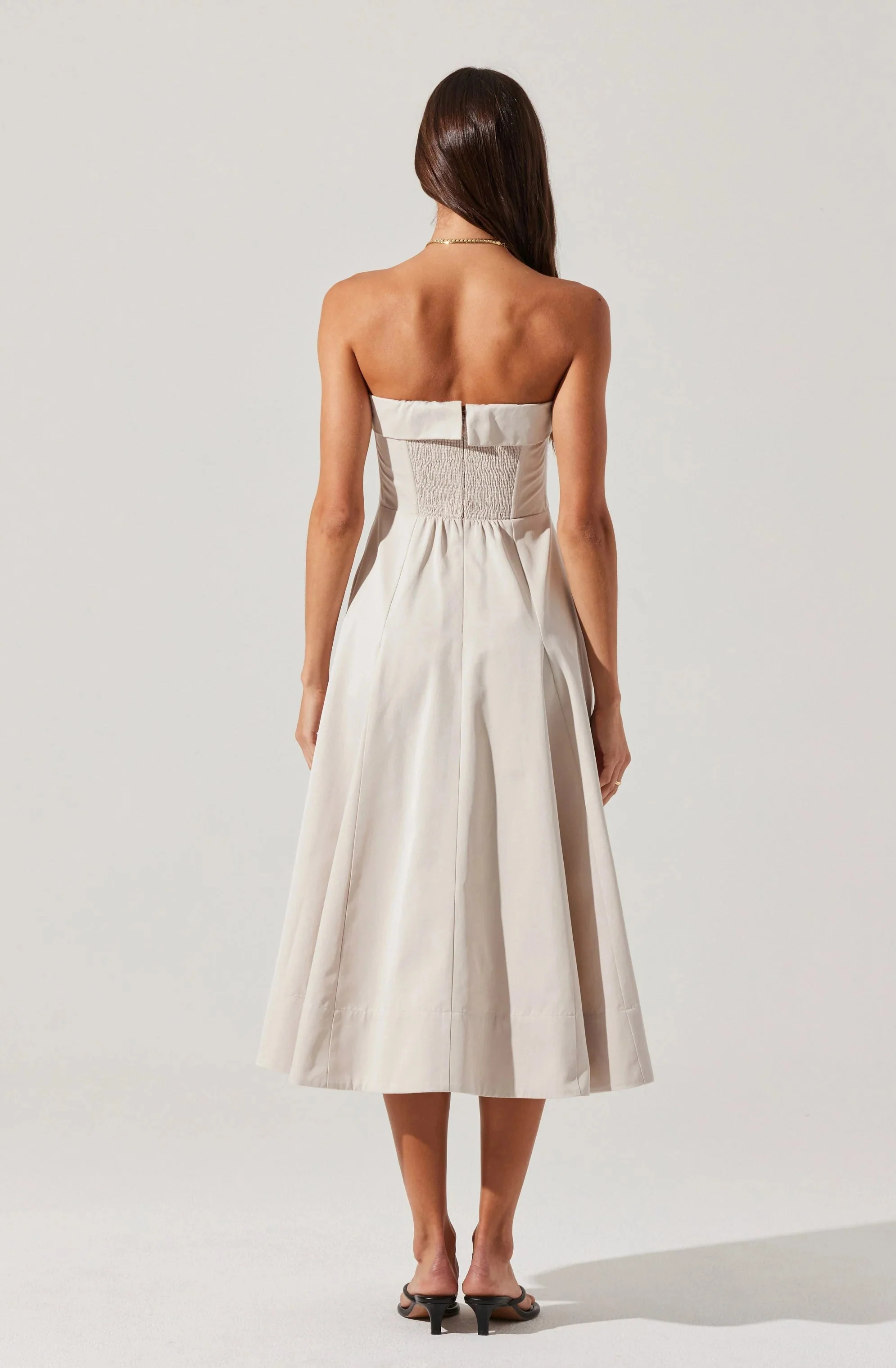Ayeri Strapless Midi Dress
