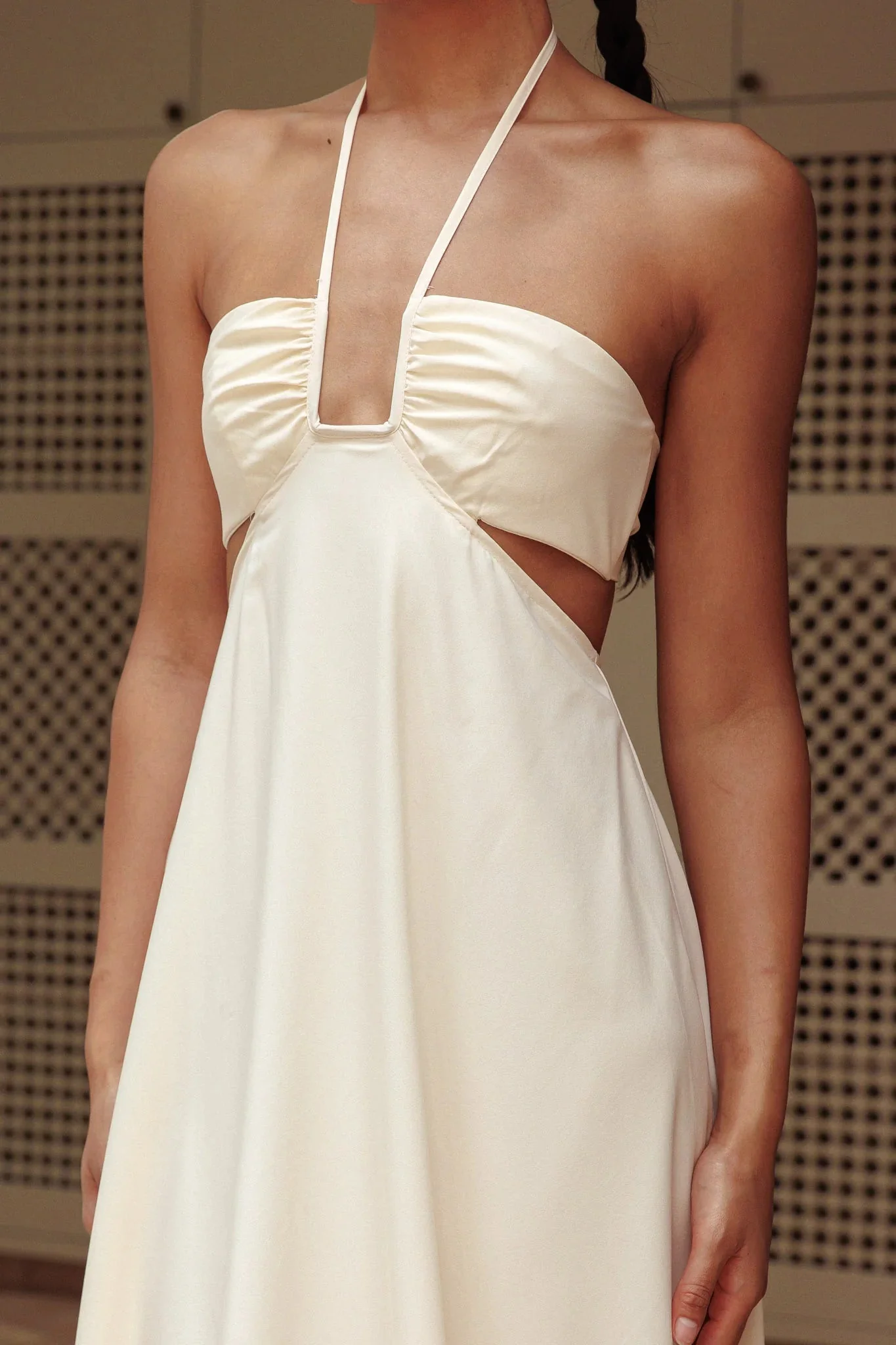 Onika Cut-Out Tied Back Maxi Dress Butter