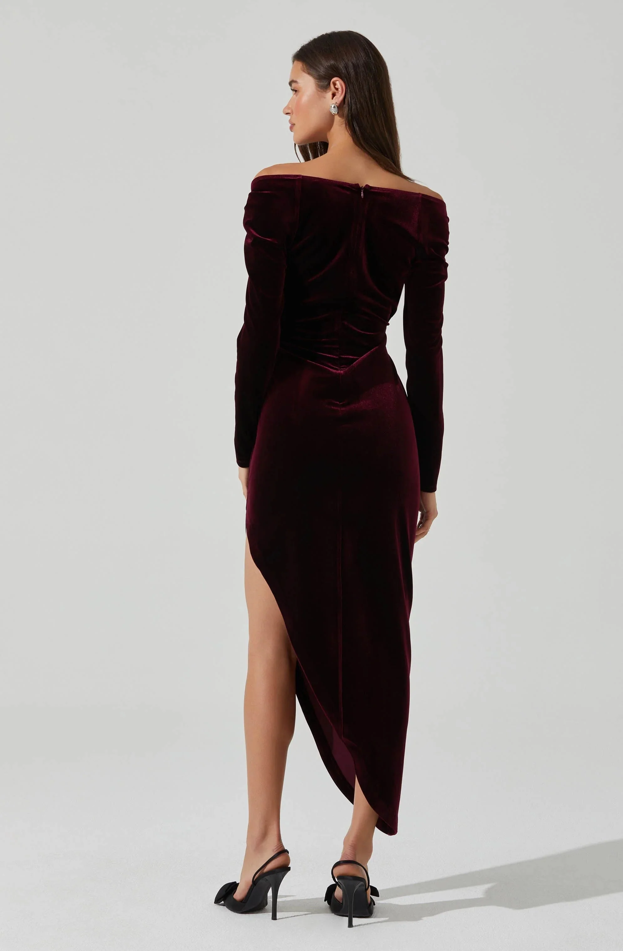 Sirica Velvet Off Shoulder Dress