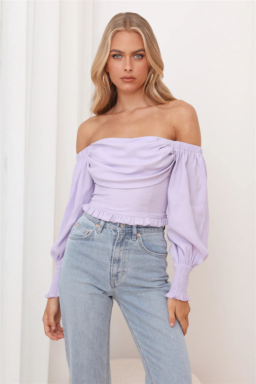 Island Stroll Crop Top Purple