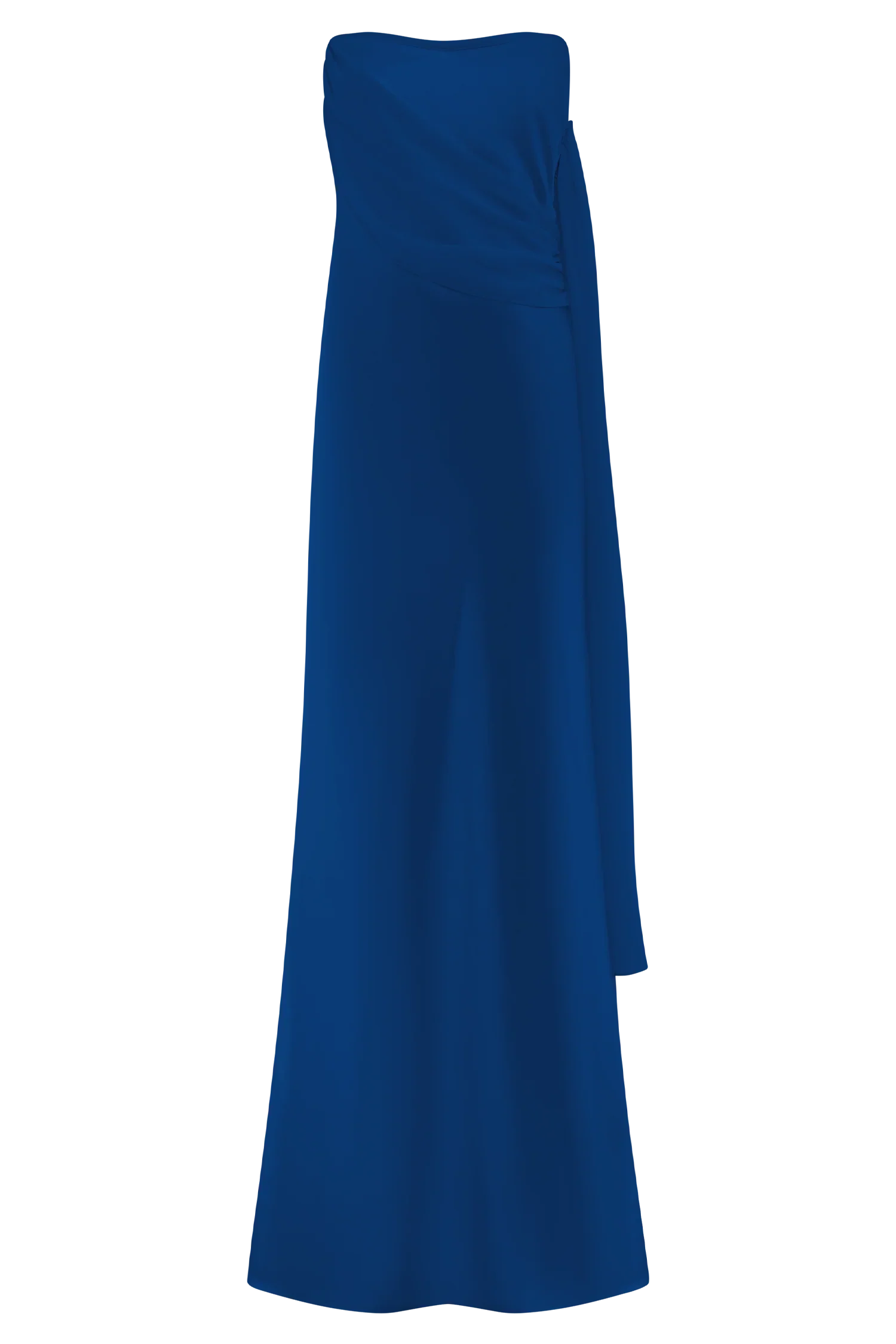 Carah Satin And Chiffon Maxi Dress - Cobalt