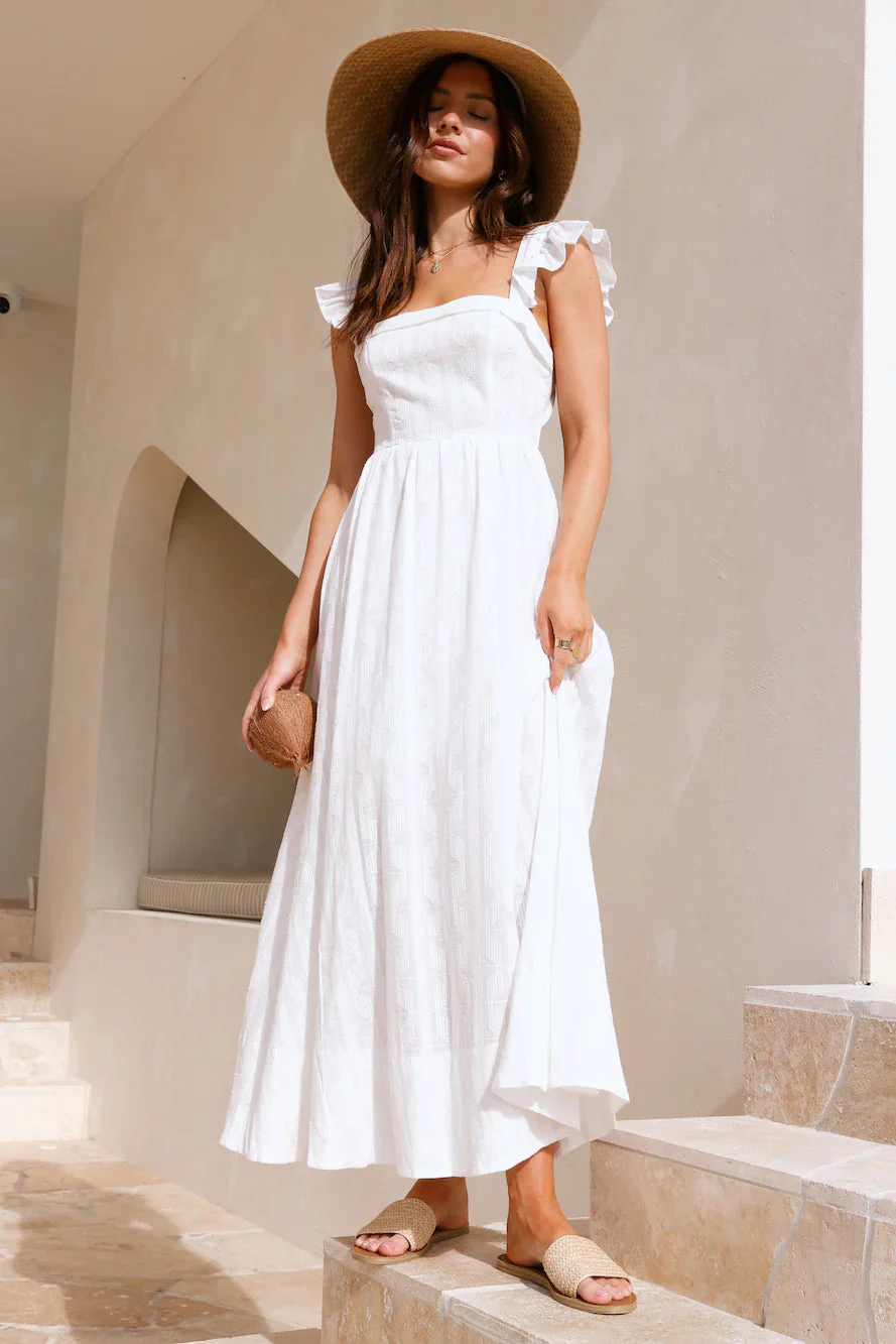 Salty Air Maxi Dress White