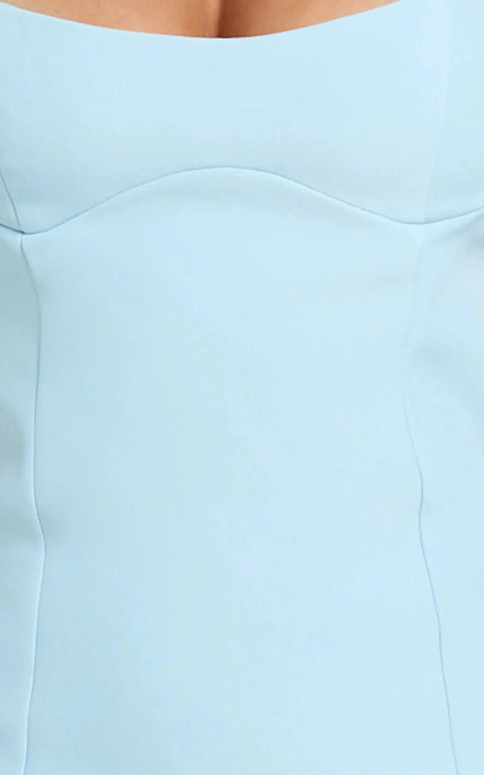 Aretha Mini Dress Corset Panel Dress in Blue