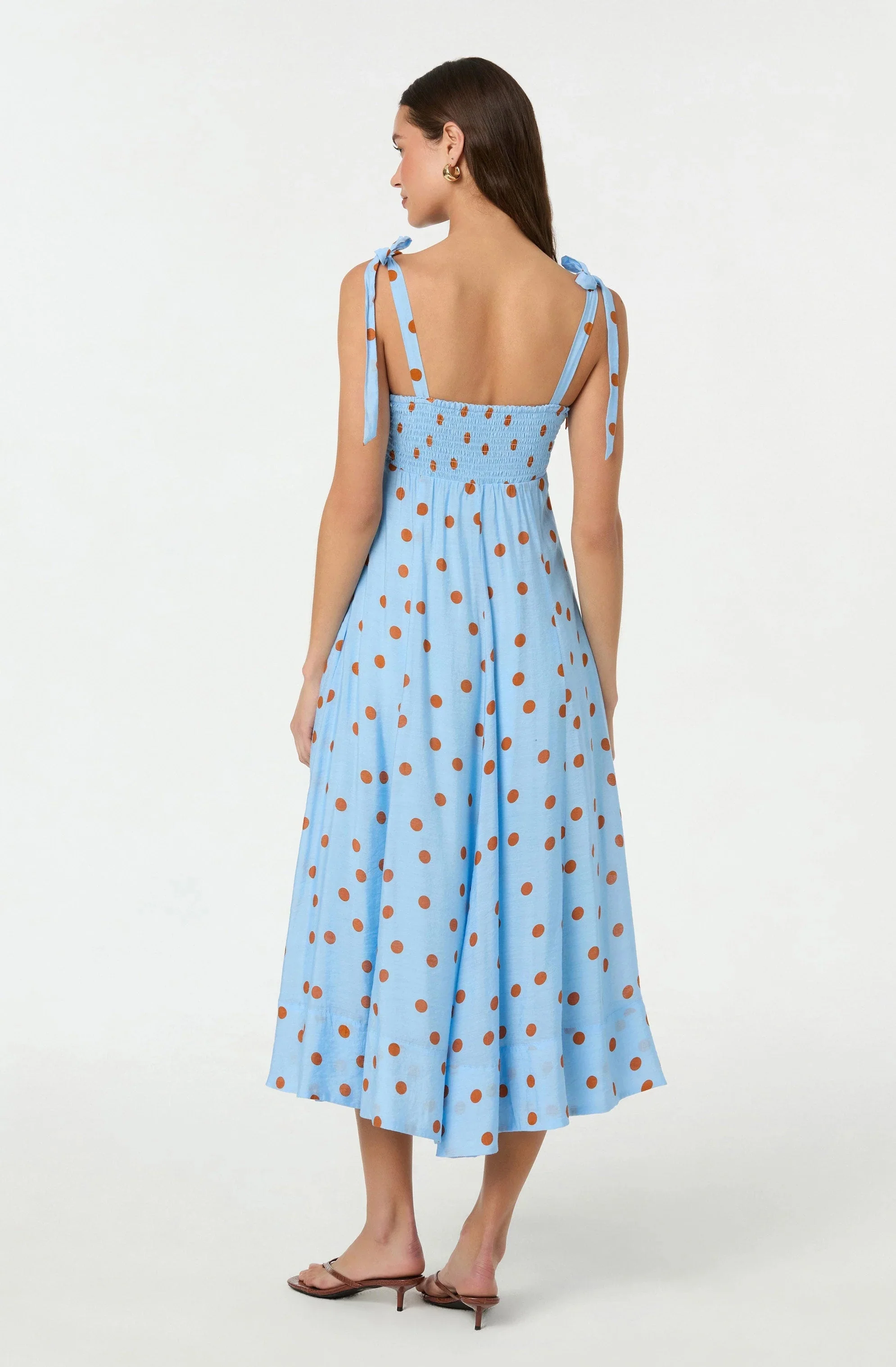 Lilliana Polka Dot Midi Dress
