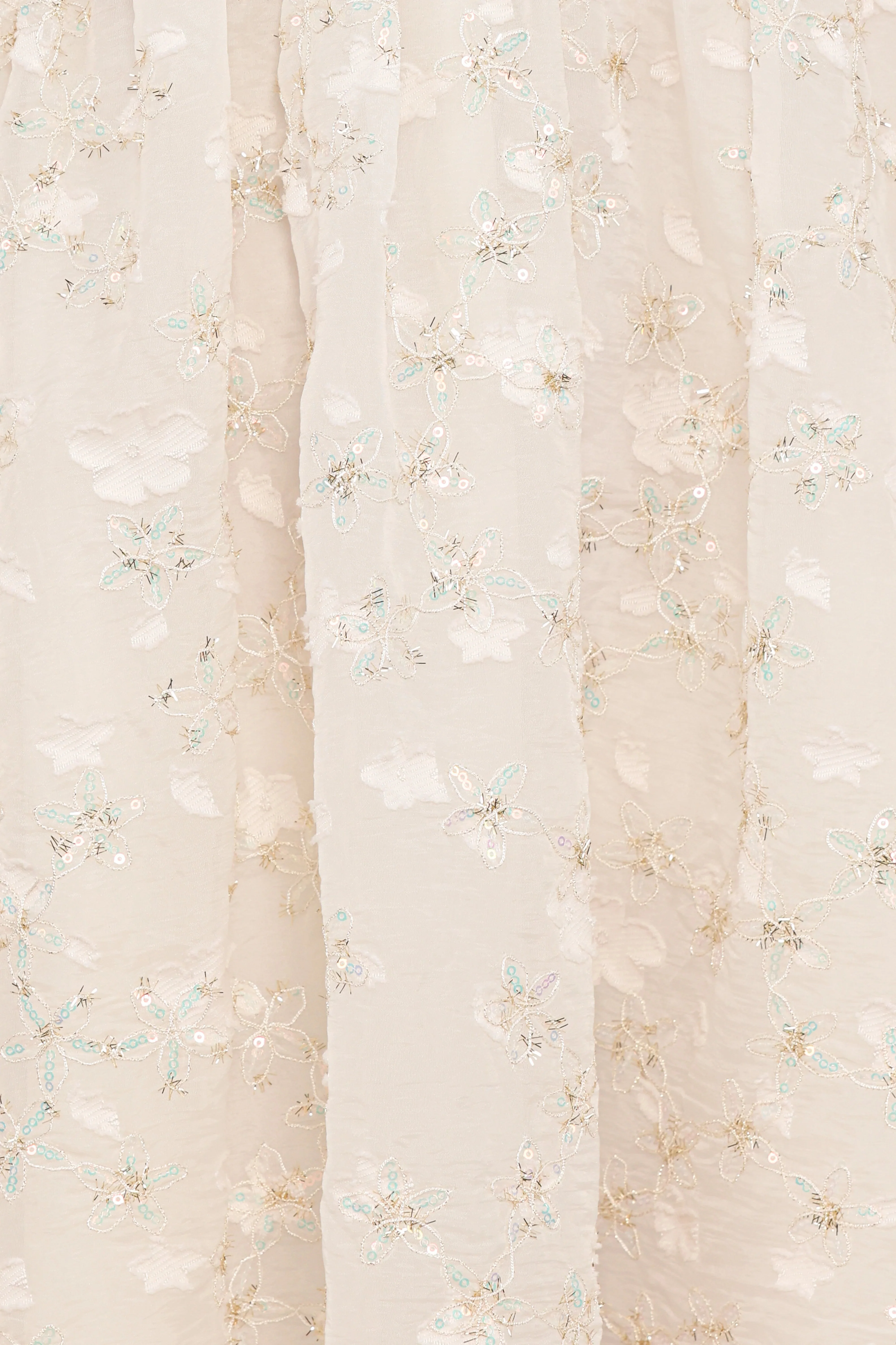 Lillan Mini Dress - Ivory Sequin