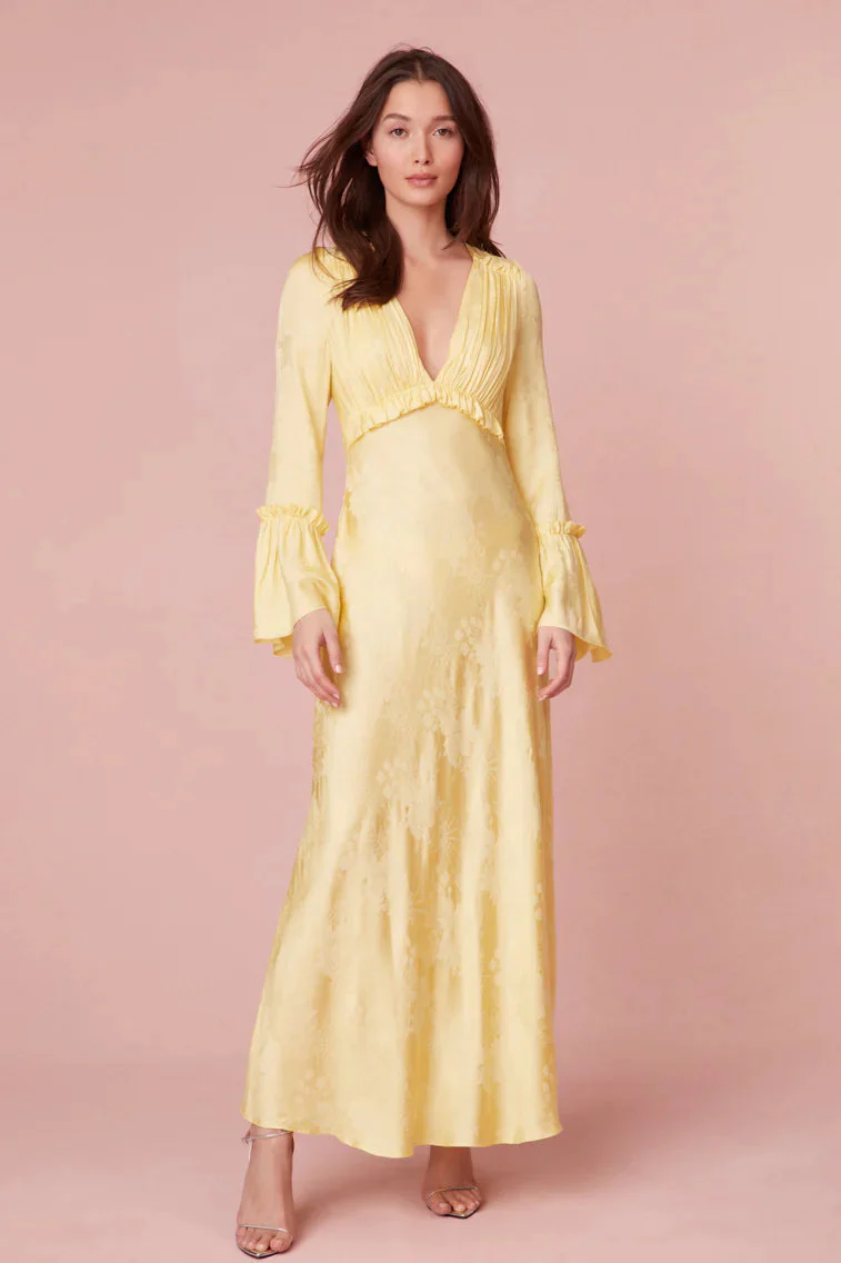 Kalona Silk Jacquard Maxi Dress