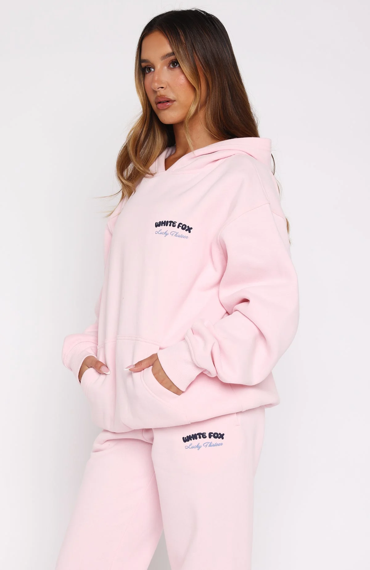 Lucky Thirteen Cheyenne Oversized Hoodie Soft Pink