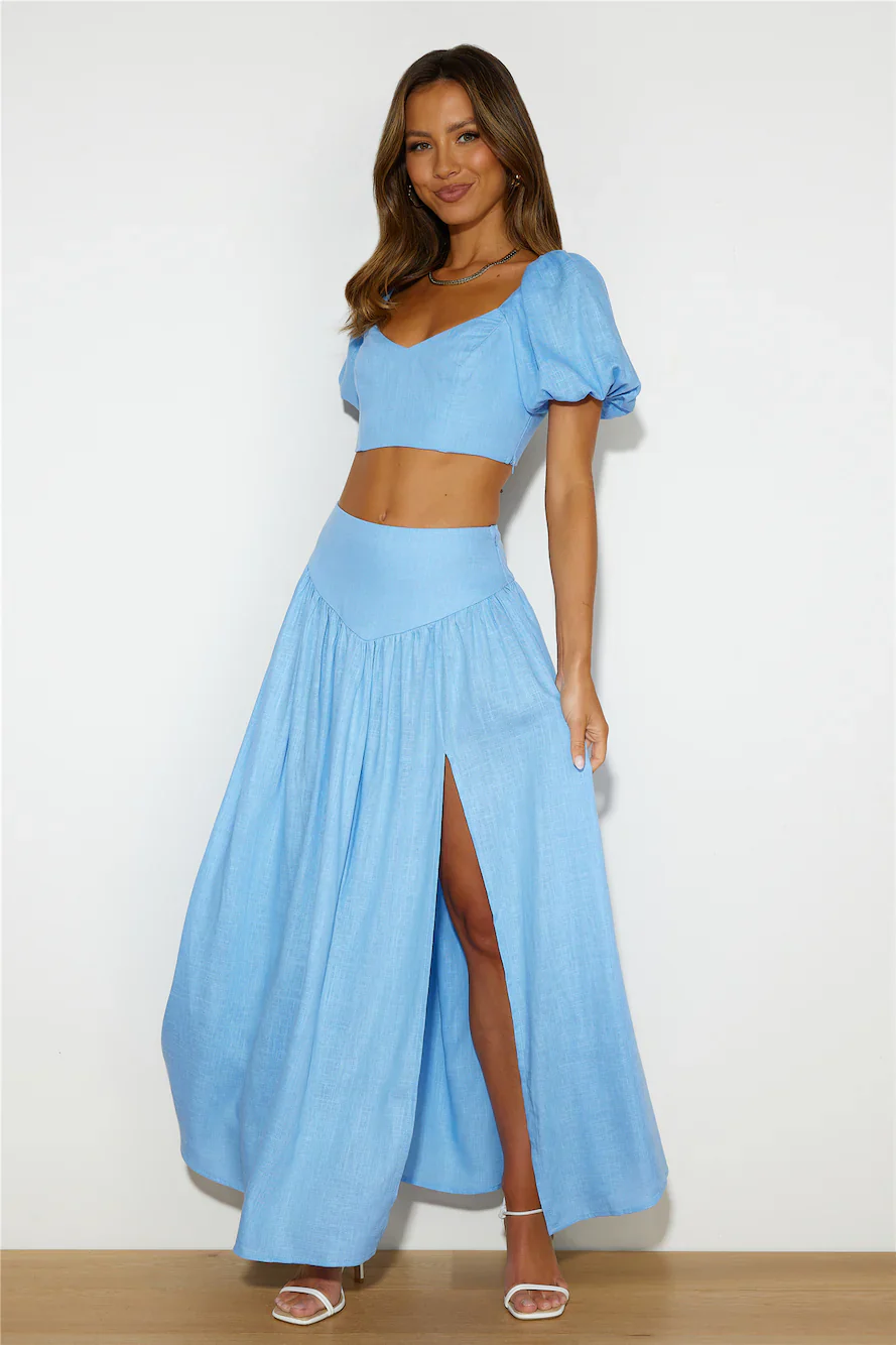 Her Vibe Crop Top Blue