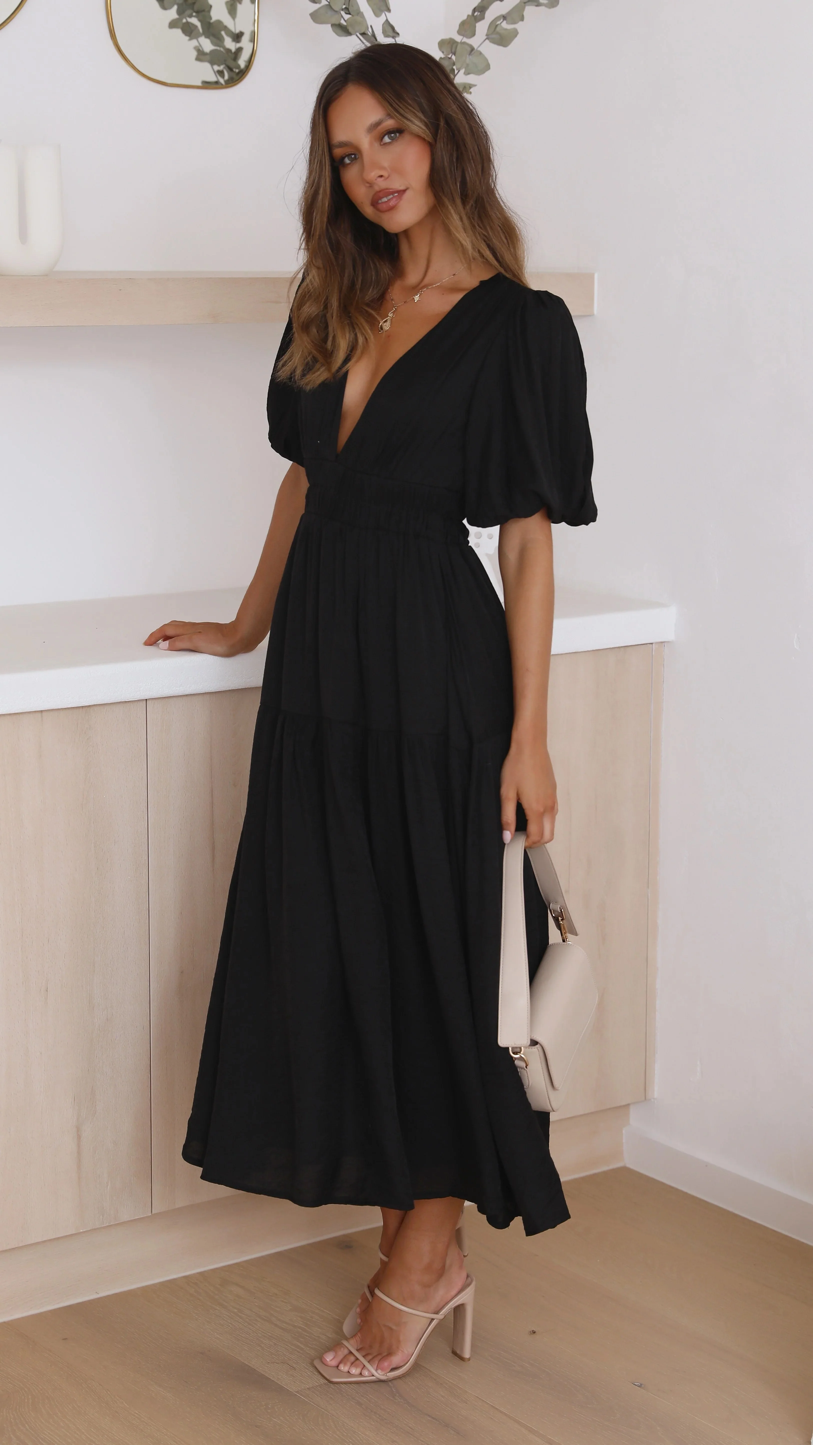 Erin Midi Dress - Black