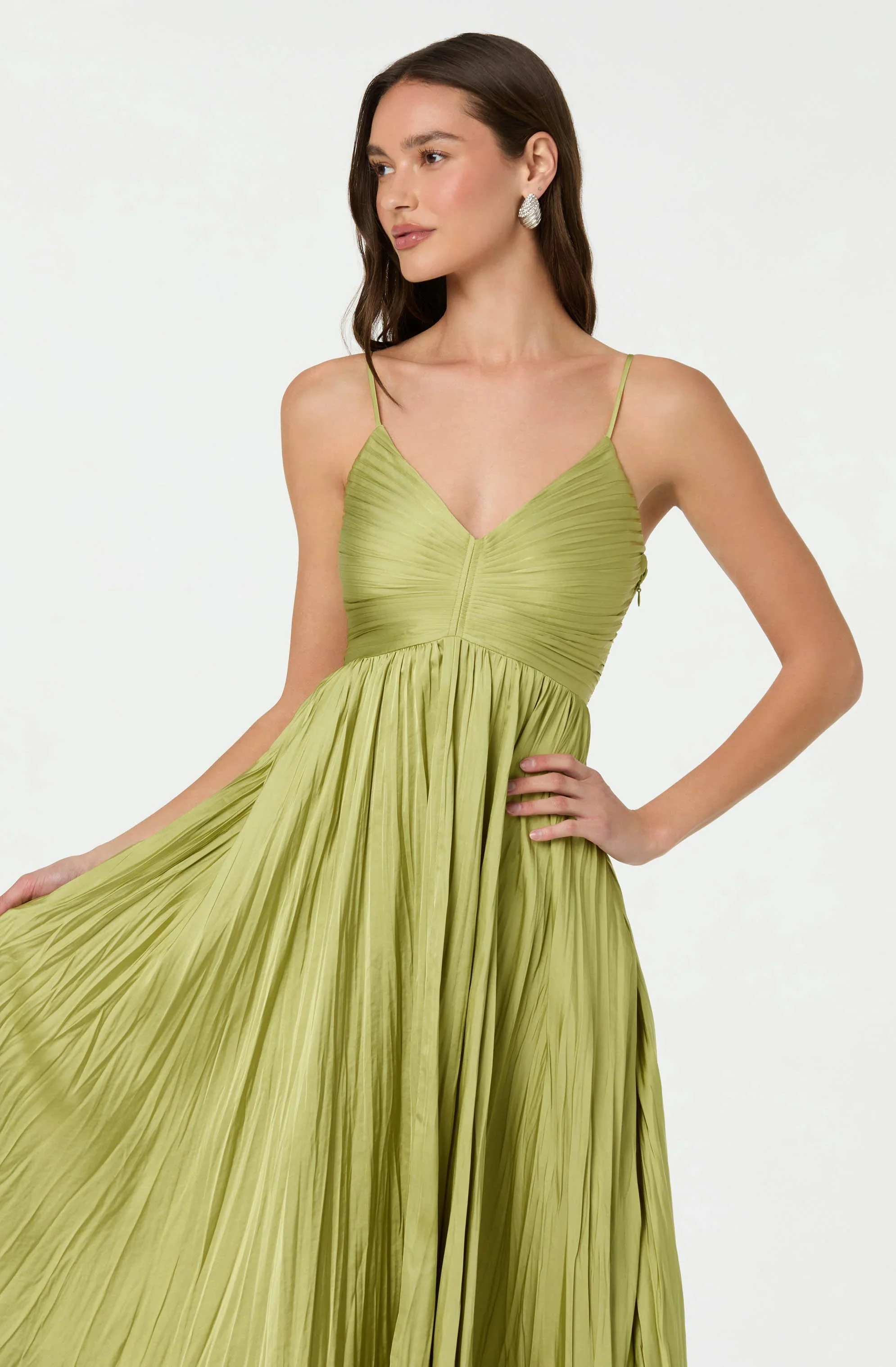 Maeve Pleated Midi Dress