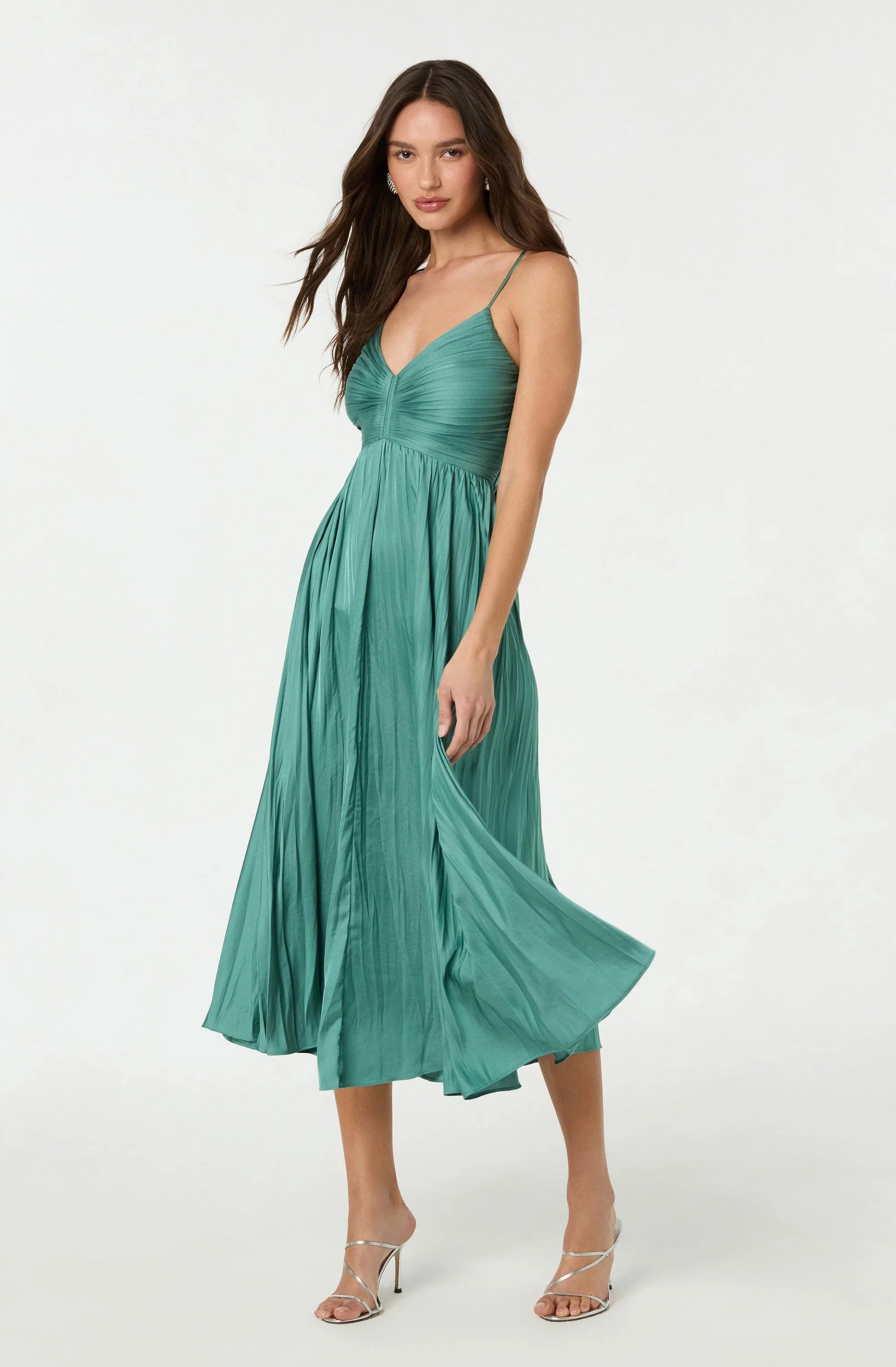 Maeve Pleated Midi Dress