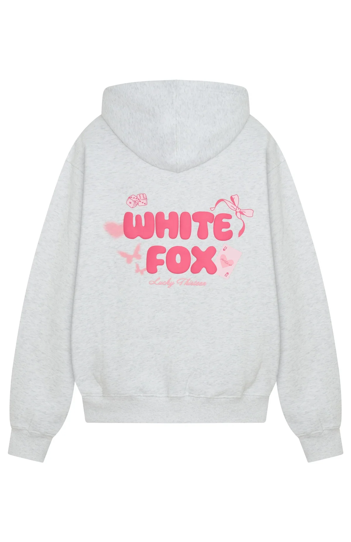 Lucky Thirteen Stephanie Oversized Hoodie Grey Marle