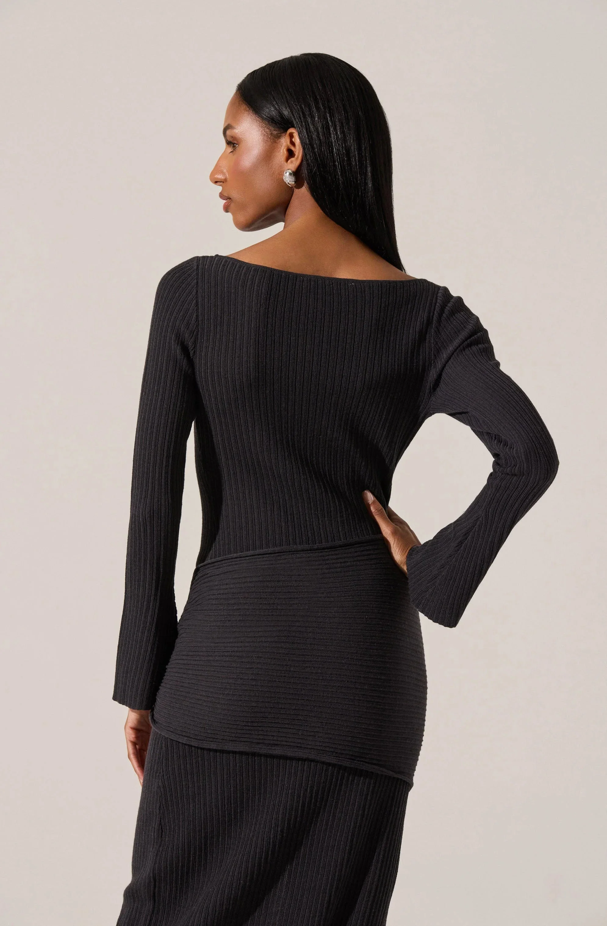 Arwyn Ribbed Layered Sweater Dress