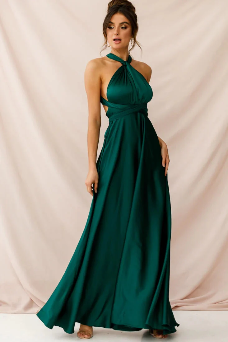 Ariana Multiway Maxi Dress Green Jade