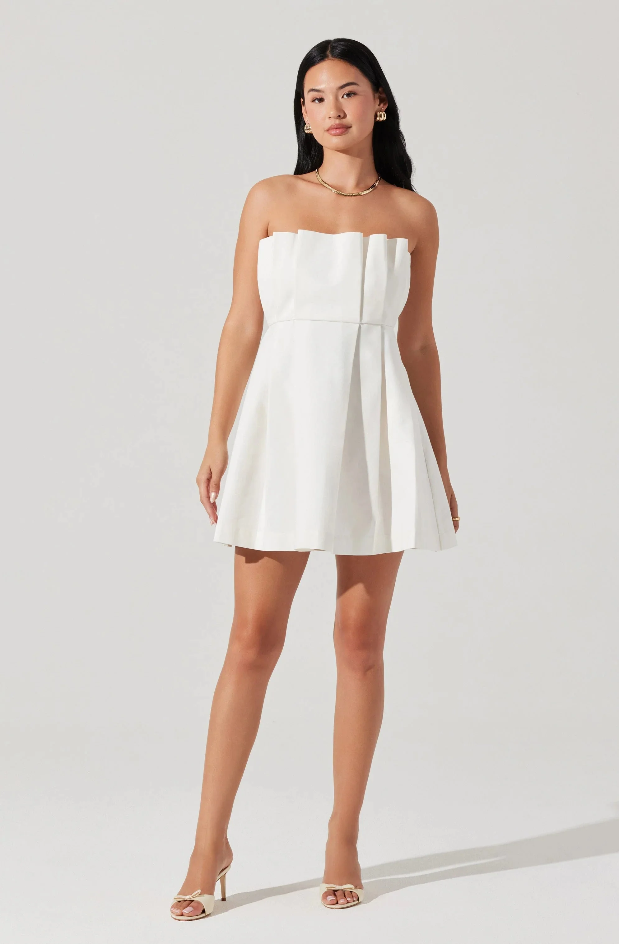 Clemira Pleated Mini Dress