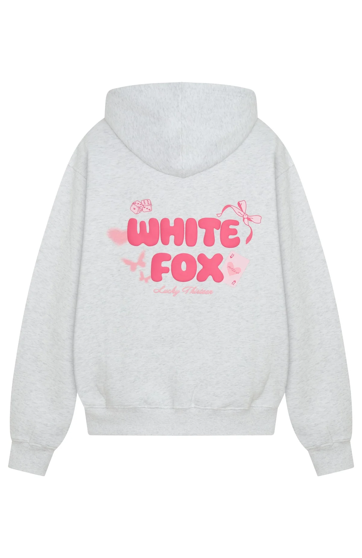 Lucky Thirteen Stephanie Oversized Hoodie Grey Marle