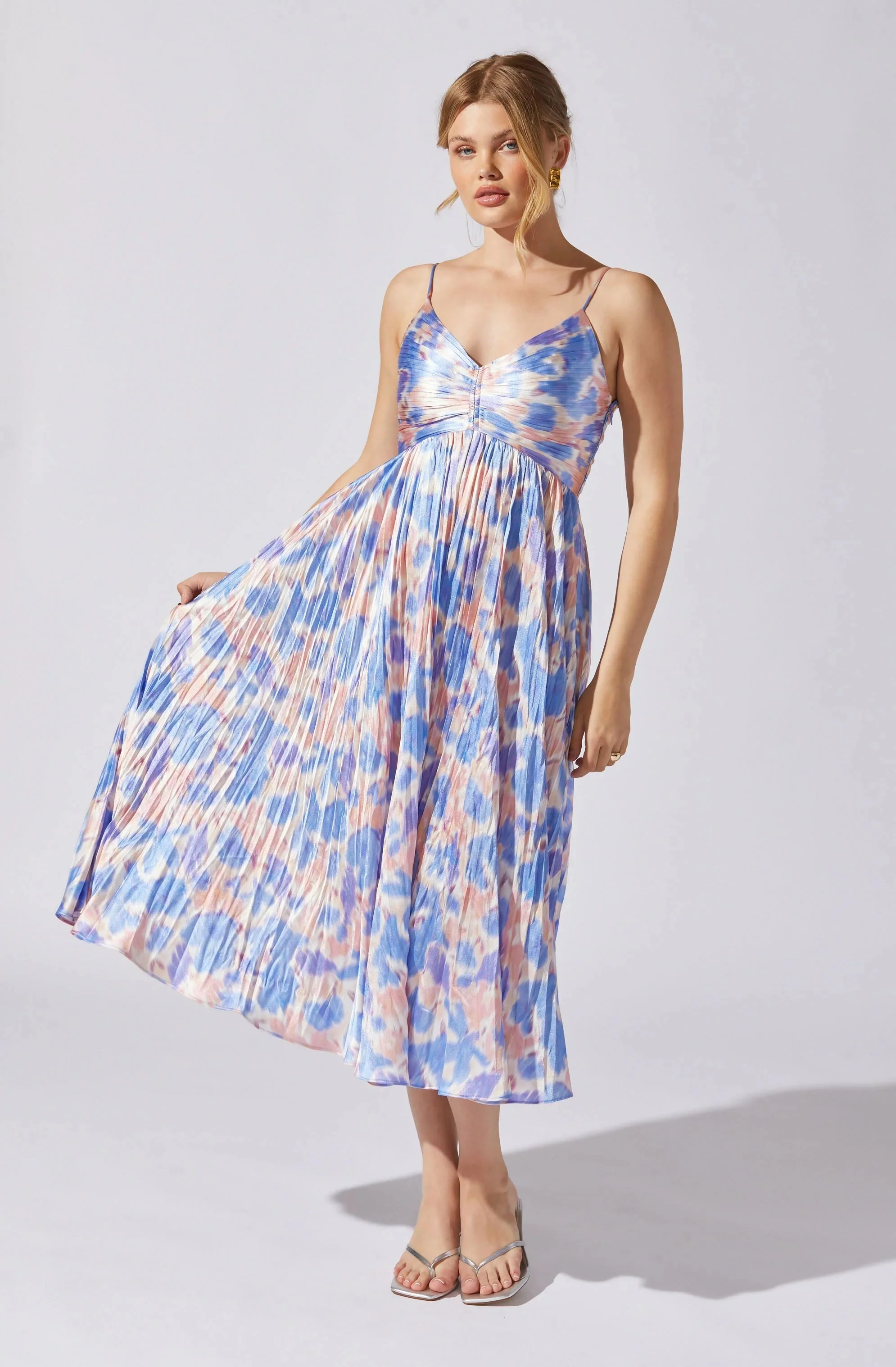 Maeve Pleated Midi Dress