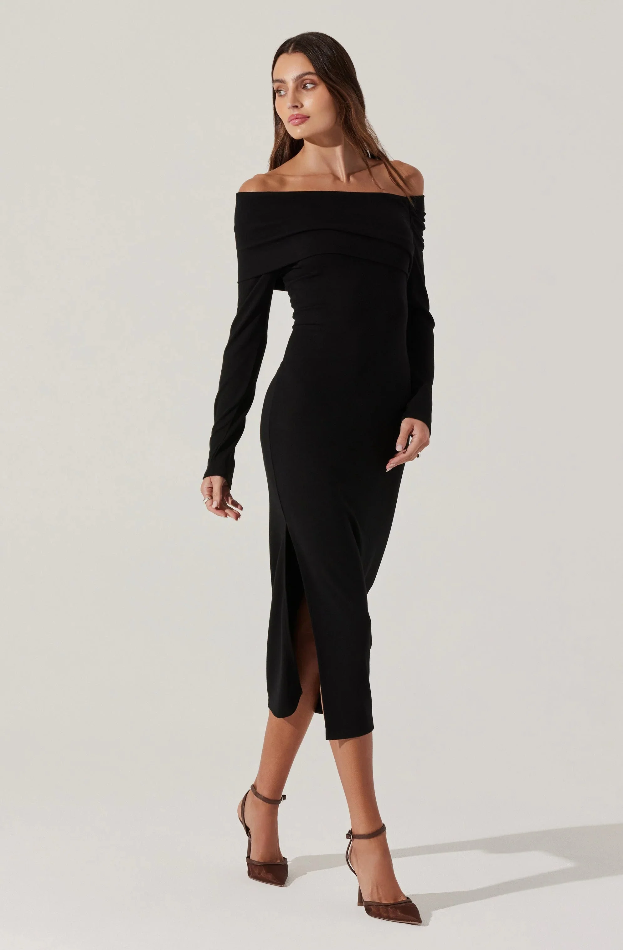 Jada Off Shoulder Midi Dress